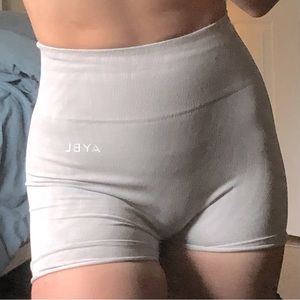 AYBL gym shorts, xs, light gray, subtle zebra print